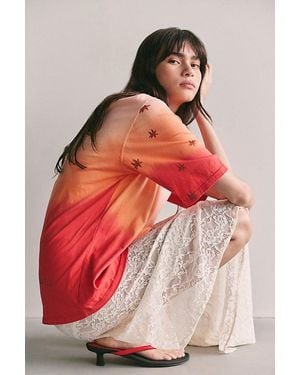 THE TALES Dip Dye Star Tee - Red