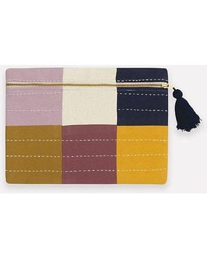 Anchal Checkered Pouch - Blue