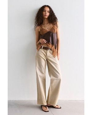 EB DENIM Low-Rise Baggy Jeans - Natural
