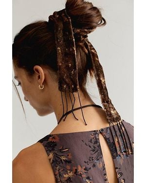 Free People Ella Velvet Pony Scarf - Black