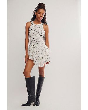 Free People Raven Printed Mini Dress - White