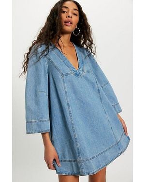 Free People Goldie Denim Mini Dress - Blue