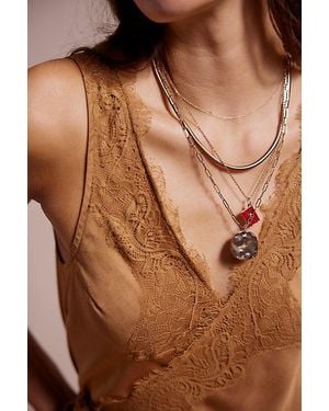 Free People Oversized Coin Necklace - Brown