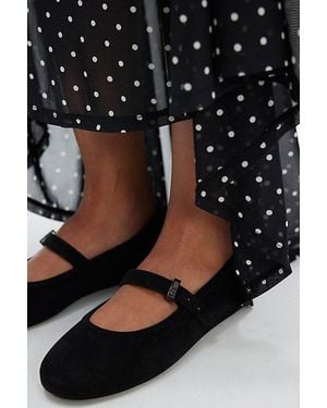 Melissa Soft Velvet Ballerina Flats - Black