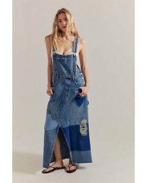 Free People Key To My Heart Patched Skirtalls - Blue