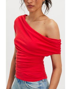Free People Modern Muse One-Shoulder Top - Red