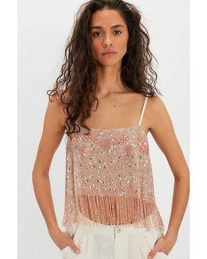 Free People Juliet Beaded Top - Brown
