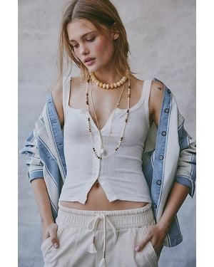 Intimately By Free People End Game Pointelle Tank Top - Black