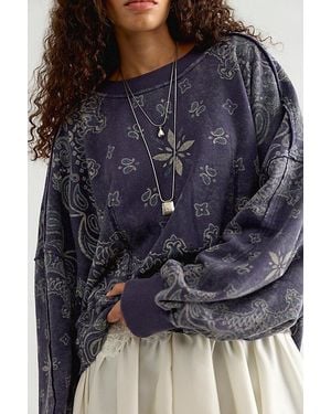 Free People Gaia Sweatshirt - Blue