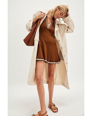 Free People Abott Mini Dress - Brown