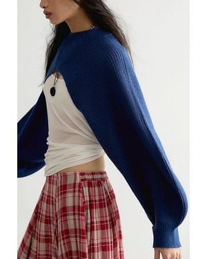 Free People Emery Knitted Bolero Top - Blue