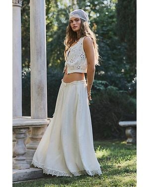 Free People Madelyn Cotton Maxi Skirt Set - White