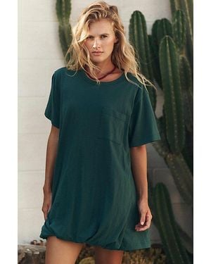 free-est Shorebound Cotton-Jersey Mini Dress By - Green