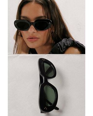 Free People Hazel Round Polarized Sunglasses - Black