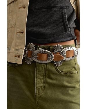 Urban Outfitters Concho Buckle Belt - Brown