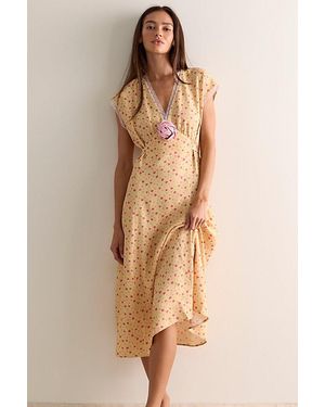 Sleeper Genus Rosa Midi Slip Dress - Natural
