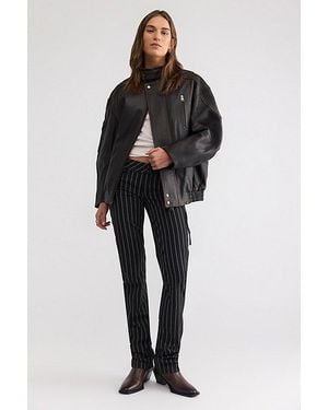 Agolde Danver Moto Leather Jacket - Black