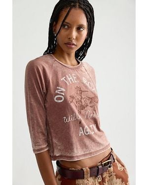 Daydreamer On The Road Again Burnout Tee - Brown