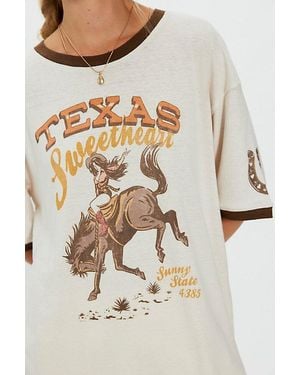 Spell Texas Sweetheart Oversized Tee - Natural
