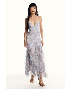 For Love & Lemons Elea Maxi Dress - Blue