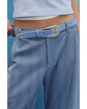 Free People Cannon Suede Belt - Blue