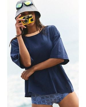 Fp Movement Tackle Heather Colorblock Tee - Blue