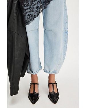 Free People Saloon Stitched Heels - Black