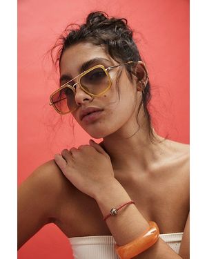 Free People Luna Classic Aviator Sunglasses - Metallic