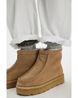 Clarks Meare Rooey Lined Boots - Natural