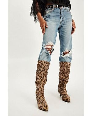 Free People Kiki Kitten Heel Boots - Blue