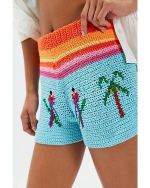 TACH Tach Isla Knitted Shorts - Blue