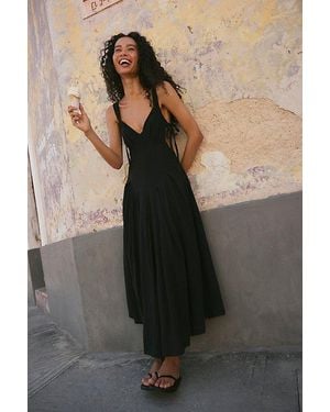 free-est Vivi Cotton Midi Dress By - Black