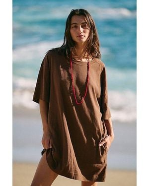 free-est Essential Extreme Tee Mini Dress By - Natural