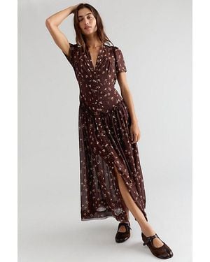 Free People Falling Petals Maxi Dress - Brown