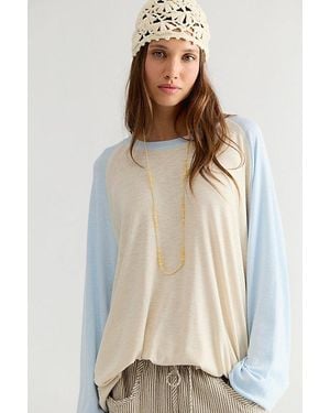 Free People We The Free First Base Long Sleeve Tee - Natural