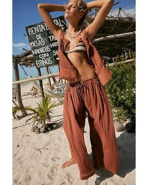 free-est Karla Trouser Co-Ord By - Brown