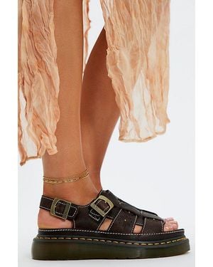 Dr. Martens Wrenlie Floral Sandals - White