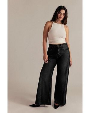Free People Crvy Alter Ego Wide-Leg Twisted Jeans - Black