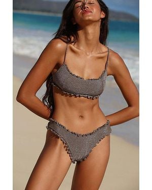 Toast Fp X Signature Frill Shine Bikini Top - Multicolour
