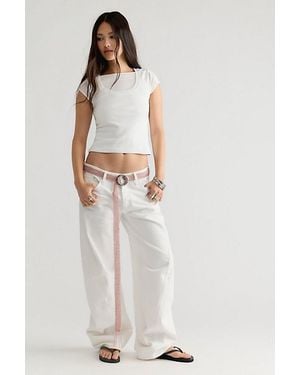 Free People Breezy Beaded Wrap Belt - Natural