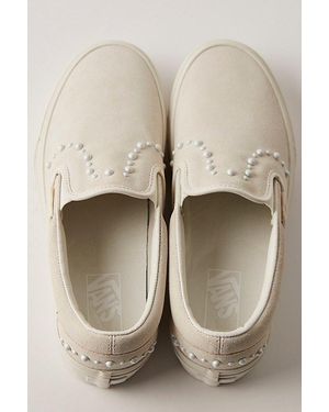 Vans Pearl Platform Slip-Ons - Natural