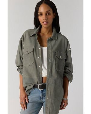 Urban Outfitters Starburst Shirt Jacket - Multicolor