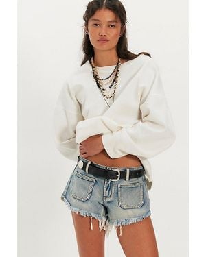 One Teaspoon Retro Dukes Low-Waist Mini Shorts - Multicolour