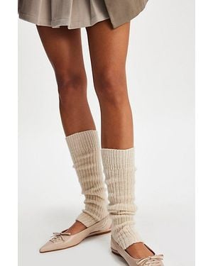 Hansel From Basel Ribbed Stirrup Legwarmers - Brown