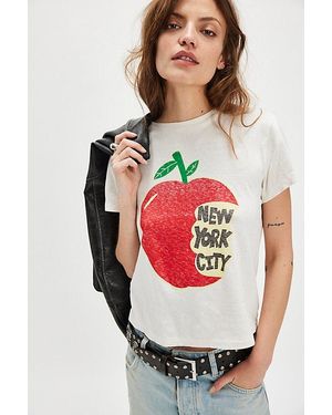 RE/DONE Nyc Apple Tee - White