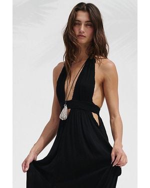 Free People Look Into The Sun Maxi Dress - Black