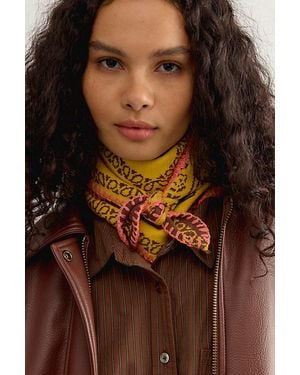 Free People Carmen Knitted Triangle Bandana - Yellow