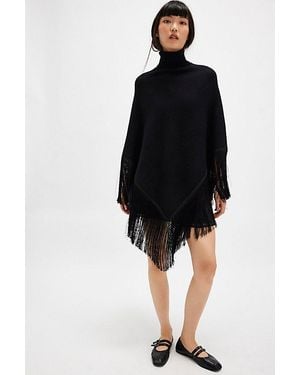 Urban Outfitters River Walk Poncho - Black