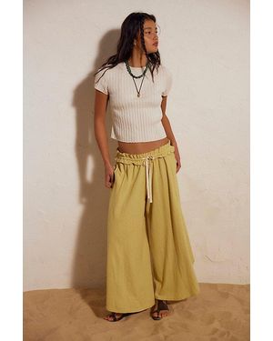 free-est Elara Cotton Trousers By - Natural