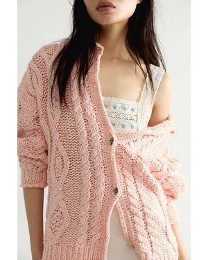 Free People Opal Knit Cardi - Pink